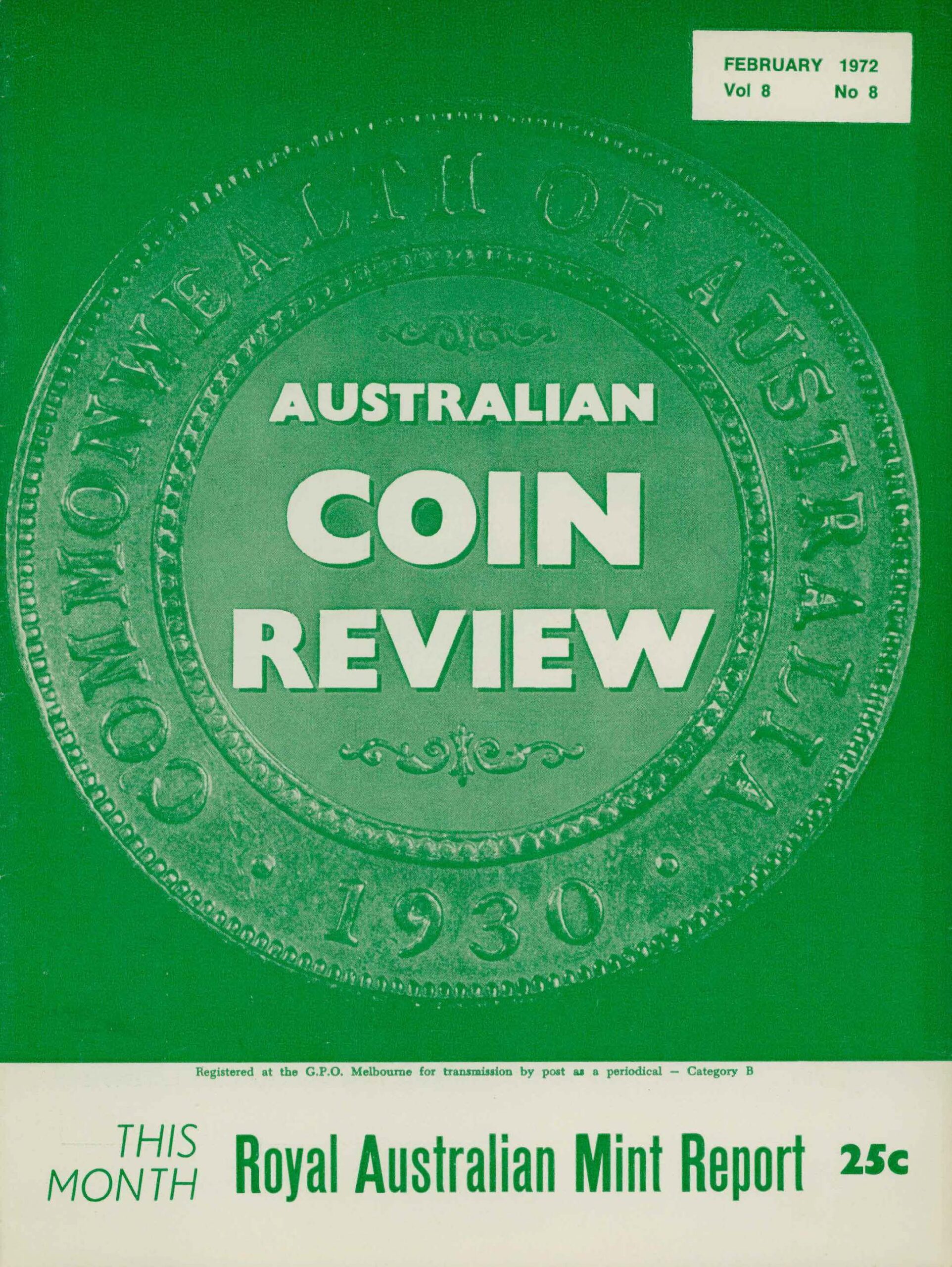 February 1972 Australian Coin Review February 1972 australian coin review